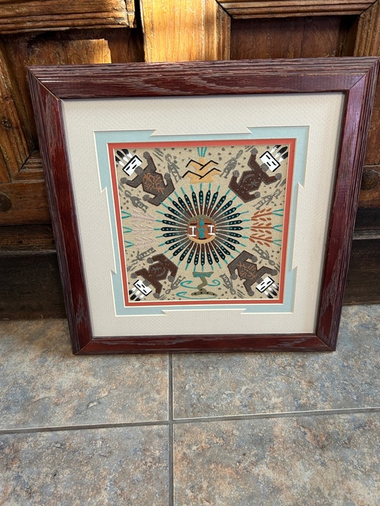 Other - Wall Art signed Navajo sandpainting, a collectible art form. 14” x 14”